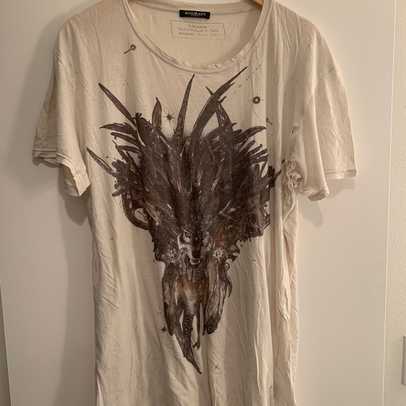 Balmain Other - Balmain Wolf Tee - Distressed